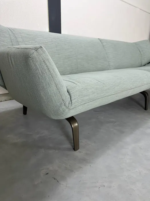 Leolux Devon chaise longue bank, zeegroene stof — Bank (foto 7)